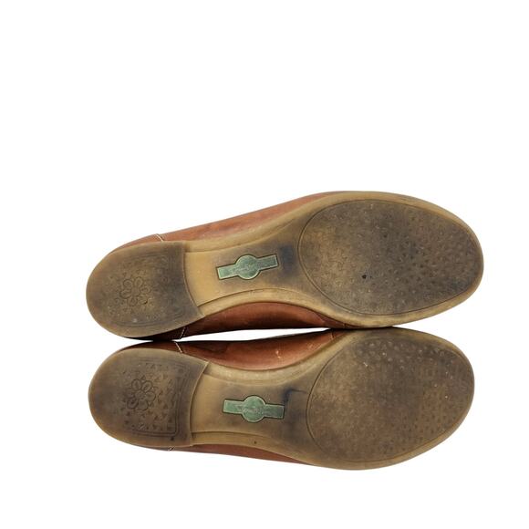 Thom McAn Floral Print Leather Slip On Loafers Shoes Round Toe Red Size 8.5 - Picture 7 of 9